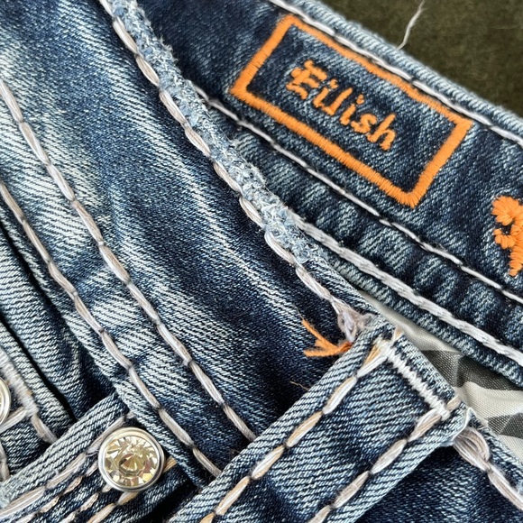 Rock Revival Eilish Easy Stretch denim shorts bling sparkly shorts - Picture 6 of 6